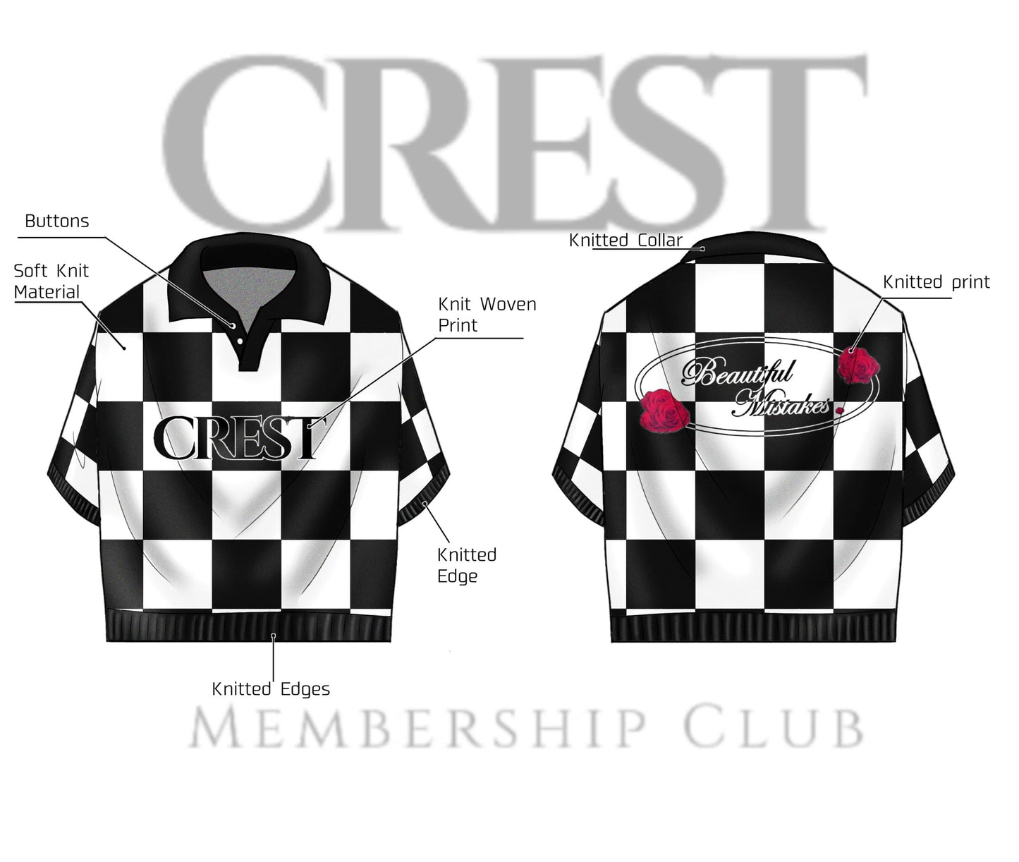 CREST BEAUTIFUL MISTAKES KNITT POLO